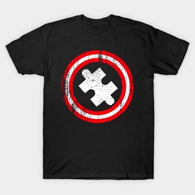 Captain Autism Superhero Gifts Autism Awareness Month Design T-Shirt by nzbworld